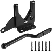Self-Locking Gate Latch Carbon Steel Post Mounted Fence Gate Latch Heavy Duty Automatic Gravity Lever Locking Fence Gate Latch