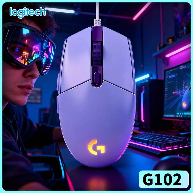 

Logitech G102 RGB Optical Mouse, 6 Customizable Buttons, 1ms Response, Compatible with Windows Systems G402/G203/M100R