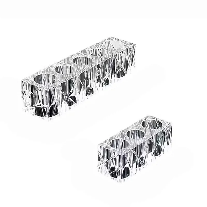 Advanced Crystal Bathroom Accessories Light Luxury Hotel Cutting Glass Toothbrush Holder Bathroom Storage Tray Cotton Swab Box