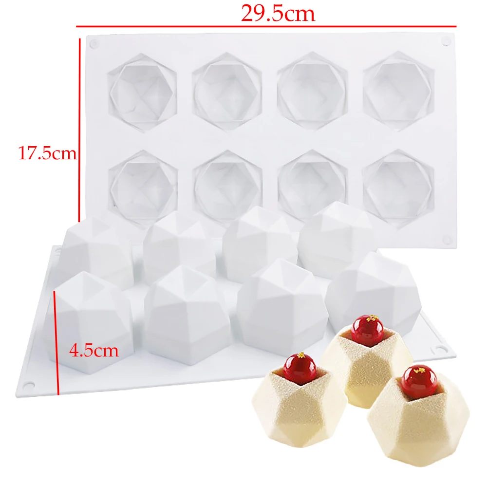 عيد الميلاد الأناناس المضلع ثلاثية الأبعاد سيليكون قالب شمعة ، المكعب السحري الصغير ، DIY بها بنفسك الجبس اليدوية ، والحرف الراتنج للديكور المنزل ، 1 قطعة