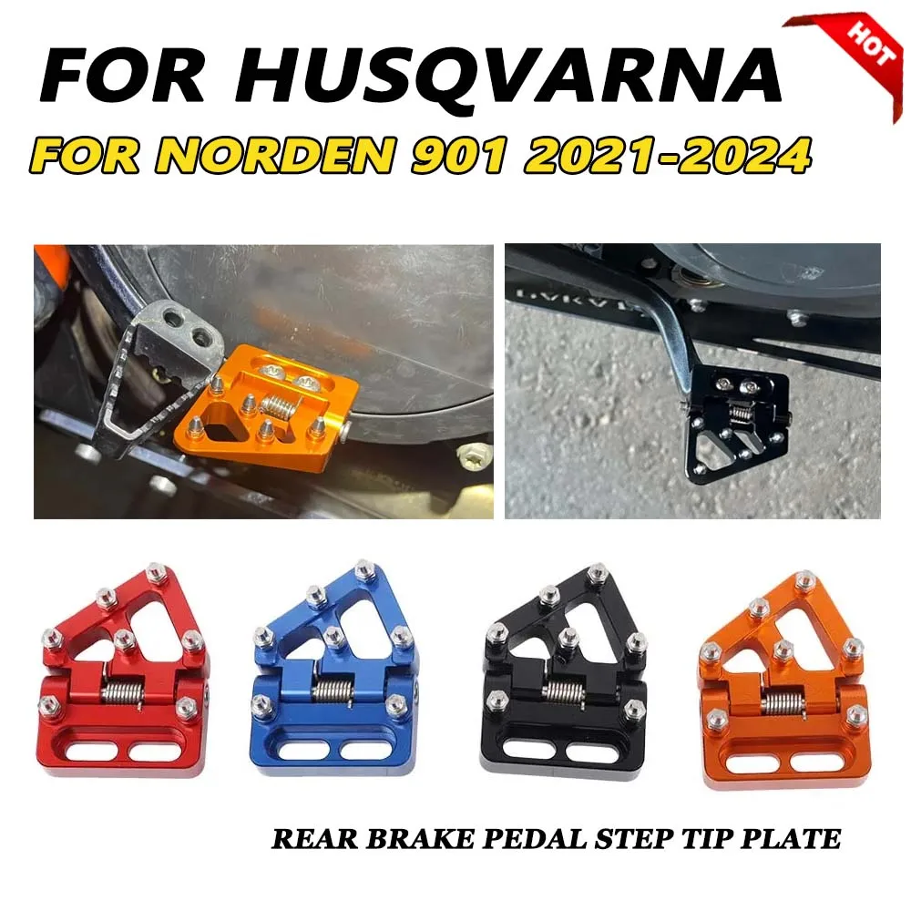 

For Husqvarna Norden 901 NORDEN Norden901 2022 2023 2024 Motorcycle Accessories Folding Rear Brake Pedal Step Tip Plate