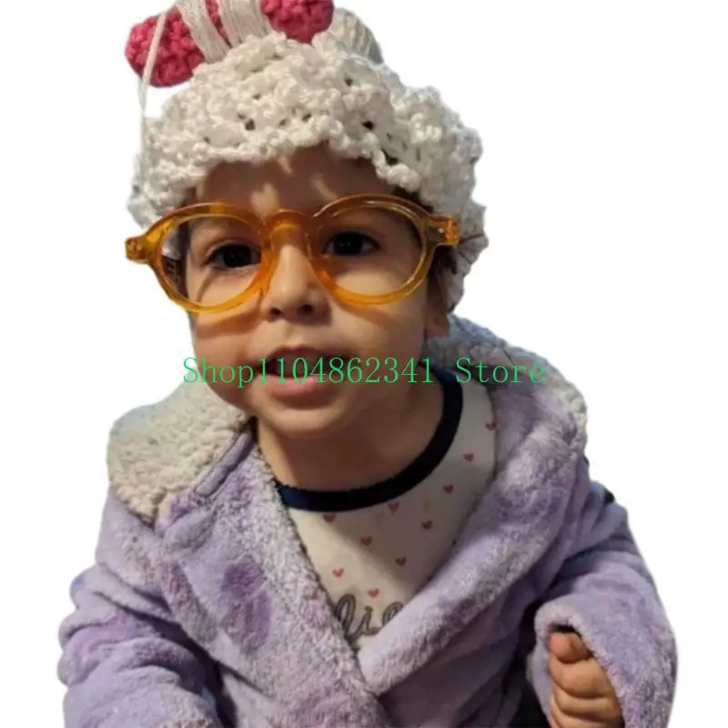 652F Handcrochet Curly Hat Cosplay Costume Novelty Pullover Hat Funny Headwear