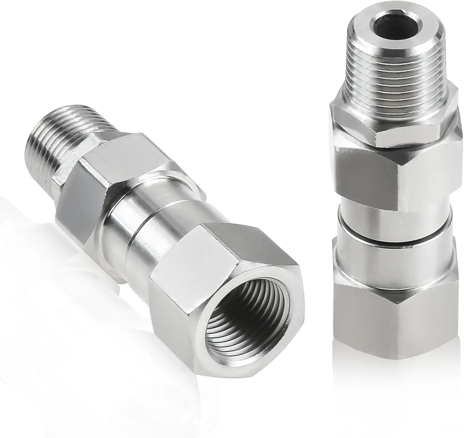 

2 шт. 3/8 "NPT поворотные фитинги для мойки высокого давления 3/8" переходник «папа-мама» 360 ° Поворотный соединитель с защитой от поворота без изгиба