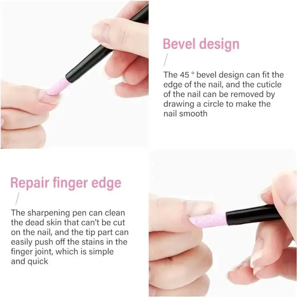 الكوارتز مسمار الجلد طحن القلم 3 ألوان البلاستيك مسمار البولندية القلم المهنية مقاومة للاهتراء مزيل الجلد الميت أدوات مانيكير