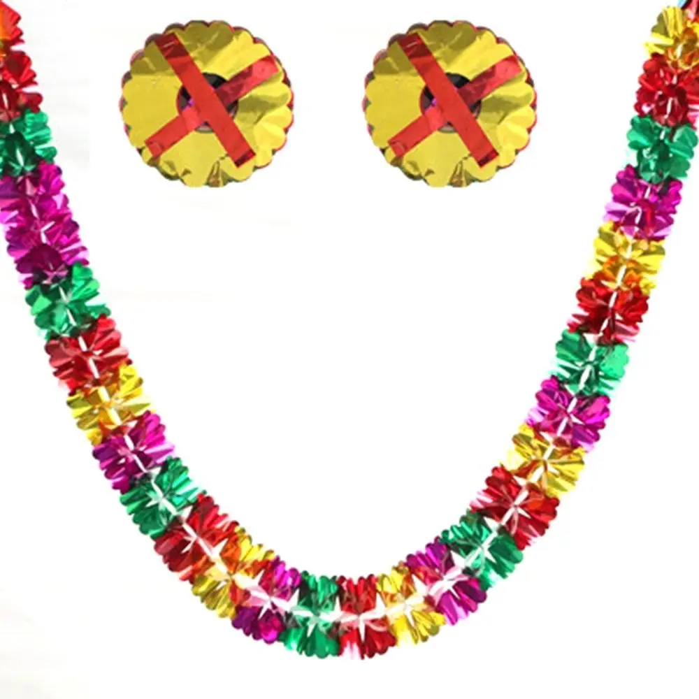 

3D Christmas Foil Garlands Colorful Twist Garland Christmas Tree Decorations Celebration Wreath DIY