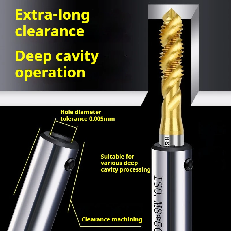 الحنفية تمديد قضيب ISO/JIS 50/100/150L الترا طويلة تجنب عملية التجويف العميق تشاك تمديد قضيب M3 M4 M5 M6 M8M10M12M16