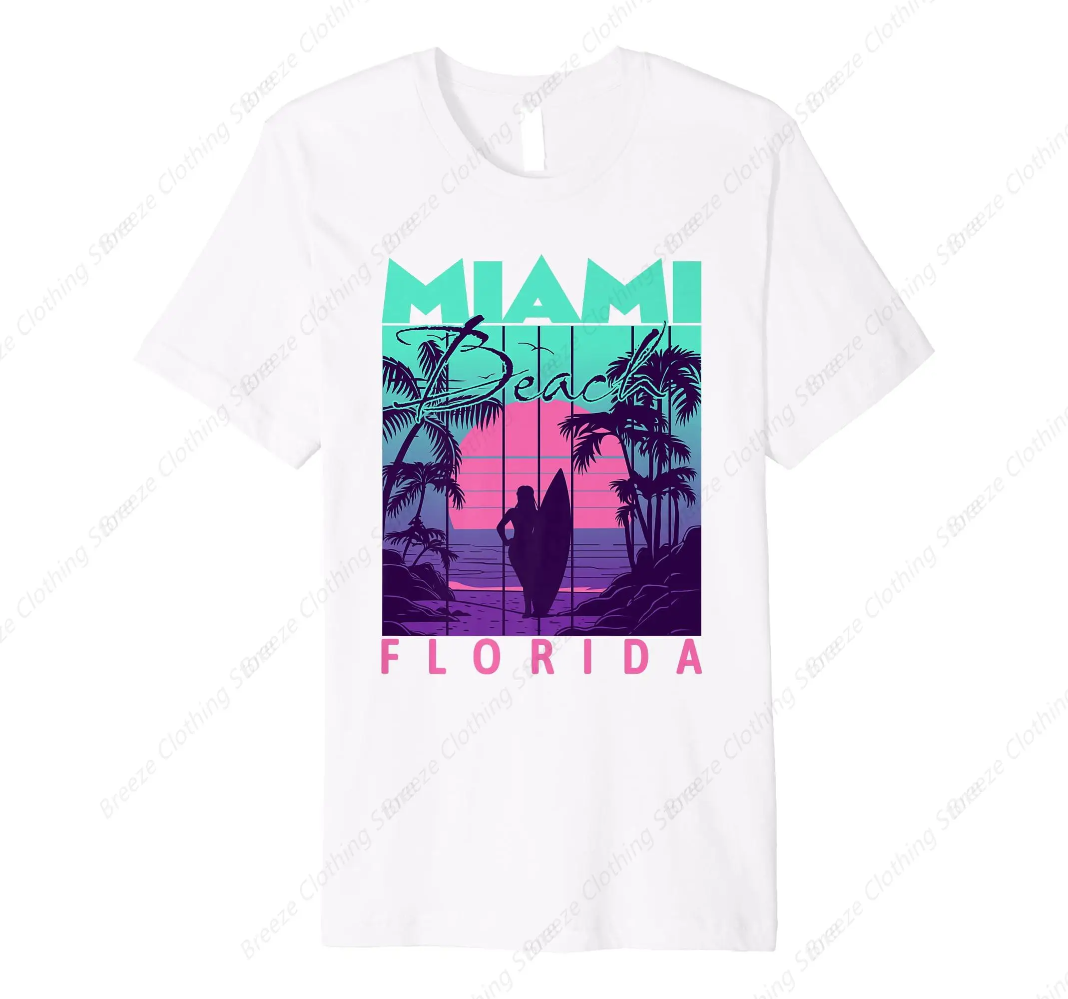 

Retro Miami Florida Beach Miami Souvenir Premium T-Shirt