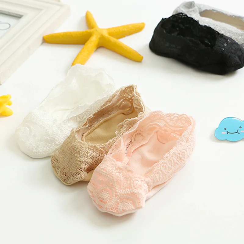 

Baby Low Cut Invisible Socks Hosiery Boat Sock Flower Lace Cute Summer Soft Cotton Anti-slip Boat Socks 3 Pairs/lot