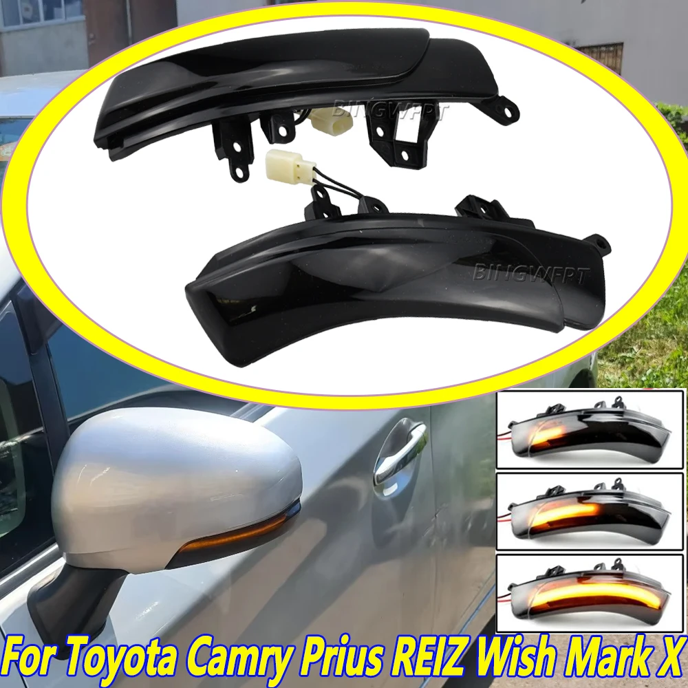 For Toyota Camry Prius ZVW30 REIZ Wish Mark X Crown Avalon 2008-2015 Car High Quality Rear Mirror Turn Signal Blinker Indicator