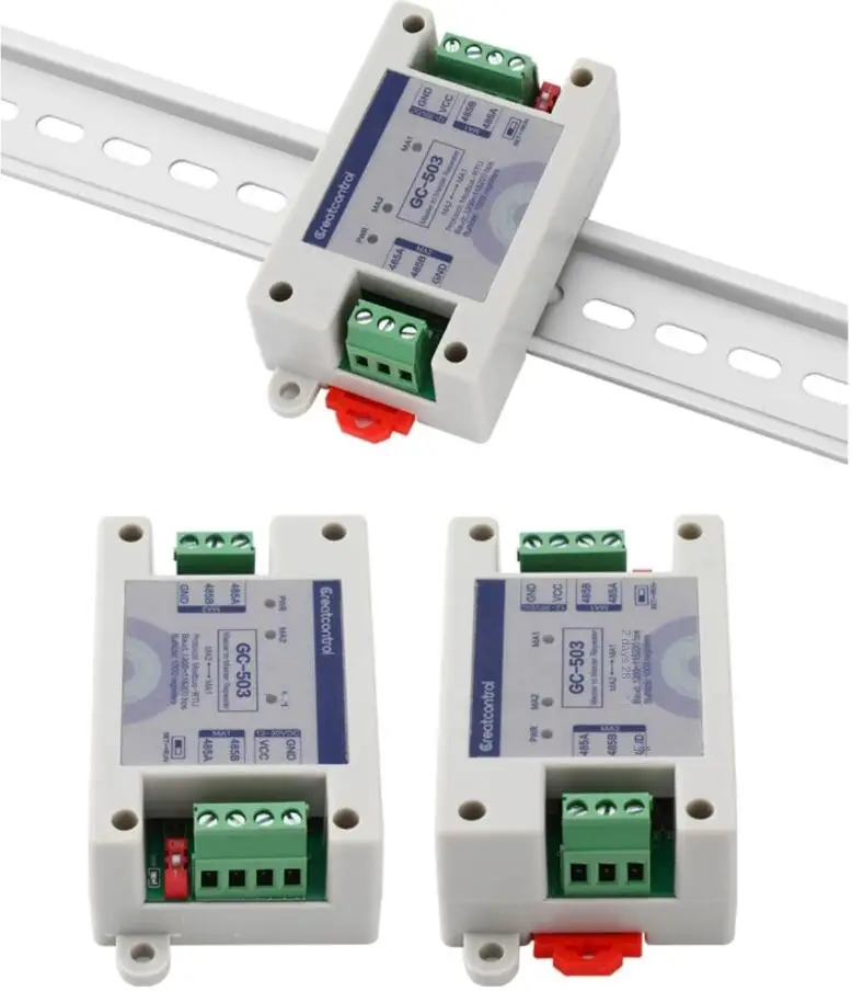 Repetidor de comunicación de 2 estaciones maestras, dispositivo de intercambio de datos, protocolo Modbus, maestro a esclavo, RS485