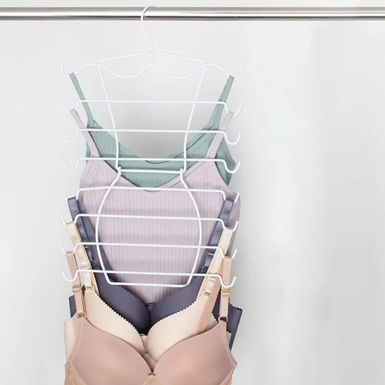 Swivel Hook Clothes Hanger for Bras Tank Tops Folding Design Multilayer Storage Rack for Pants Scarves Ties Home Organizer