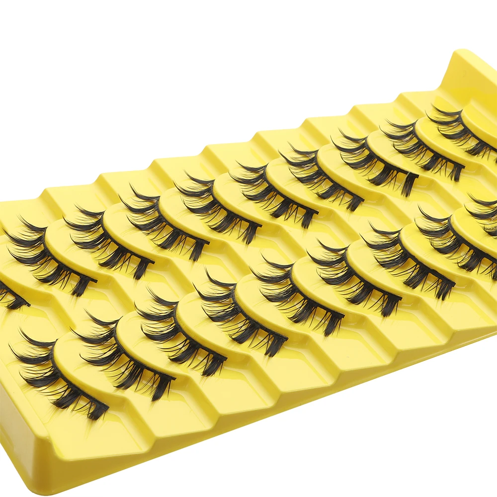 New 3D Mink Fake Lashes Natural Handmade Eyelashes Wispy False Eyelashes Makeup Eyelash Extension