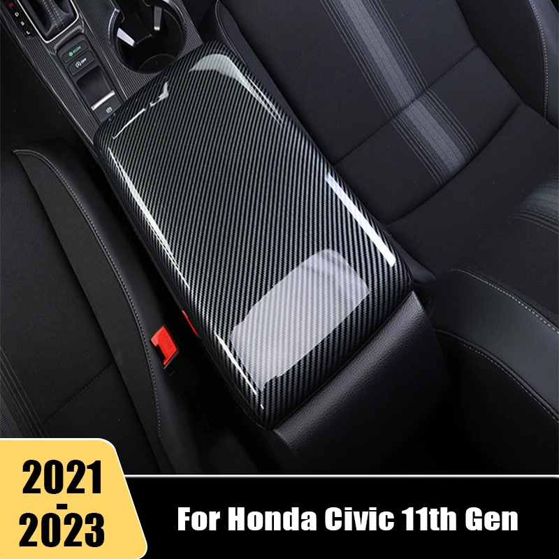 

For Honda Civic 11th gen 2021 2022 2023 Car Central Armrest Box Cover Console Seat Armrest Box Panel Trim Protective Accessories