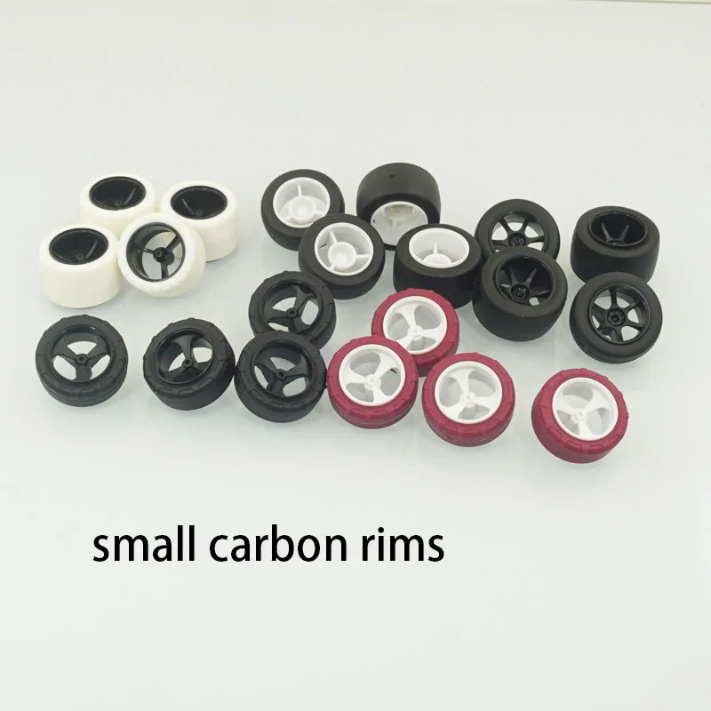 project D mini 4wd parts carbon small wheels maroon super hard tyre 95634/96635 narrow wide rims for tamiya mini 4wd racing car