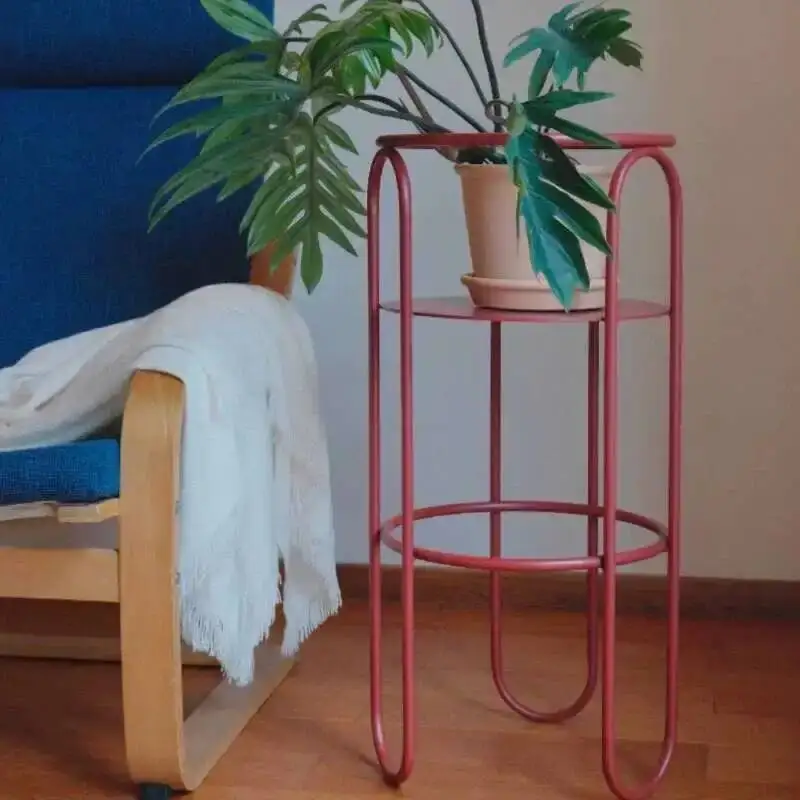

Minimalist Flower Stand Iron Modern Greenery Pot Holder Movable Balcony Planter Rustproof Living Room Flower Rack