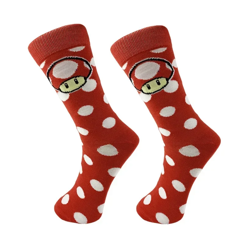 Mario Bros Accessories Anime Cartoon Men Women Funny Socks High Quality Cute Fashion Breathable Sports Kawaii Mario Sock