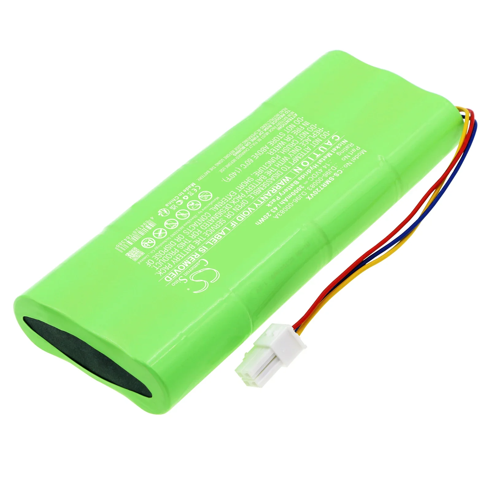 Vacuum Battery For Samsung DJ96-00083 00083A 00083B 00083C VC-RE7OV RE72V Capacity 3000mAh / 43.20Wh Color Green Volts 14.40V