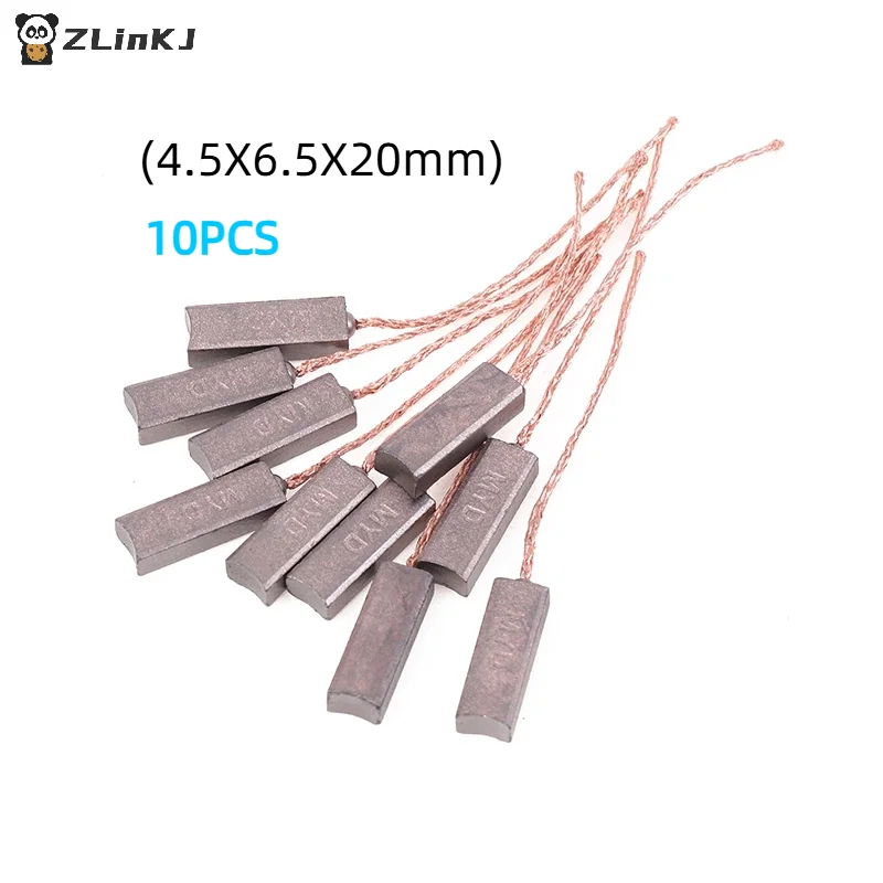 ▶10PCS 4.5X6.5X20mm High Copper Generator Carbon Brushes Alternator Regulator For BYD