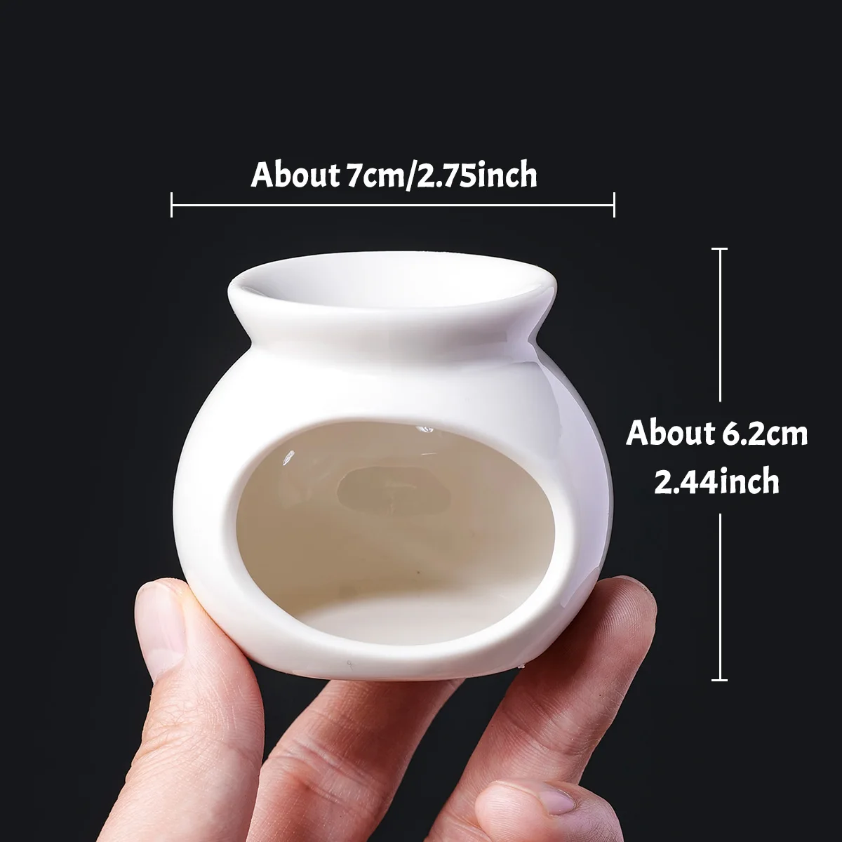 1PC Ceramic Burning Container for Crystal Cleansing & Charging, Incense Burner, Candle Holder, Tea Ceremony Decor