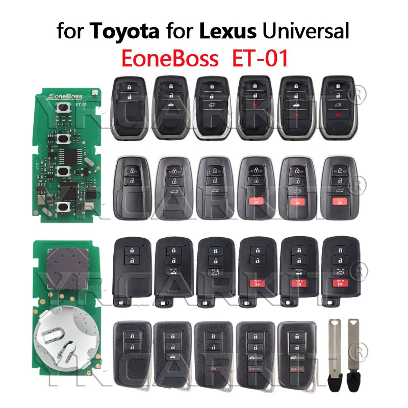 EoneBoss ET-01 Smart Key Fob For Toyota Prado Highlander Camry Corolla RAV4 Land Cruiser For Lexus 4D 8A Chip Remote Control Key