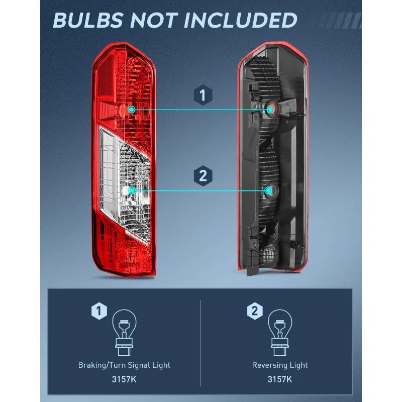مجموعة الضوء الخلفي من Nilight متوافقة مع 2015 2016 2017 2018 2019 2020 2021 2022 2023 Transit 150 250 350 350HD خلفي