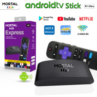 Android 14 Allwinner H313 Smart TV Stick 2.4/5g dual wifi 6 support 8K Vedio decode  voice Youtube Mortal R1 Ultra box