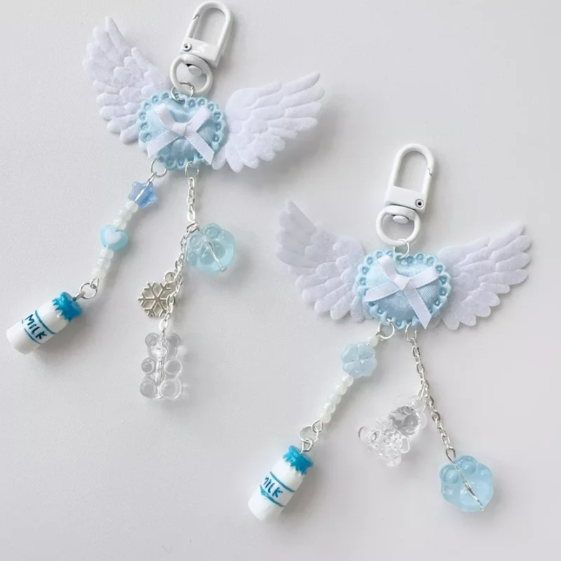 keychain Bag Pendant Pill Angel Wings For Man Woman Gift