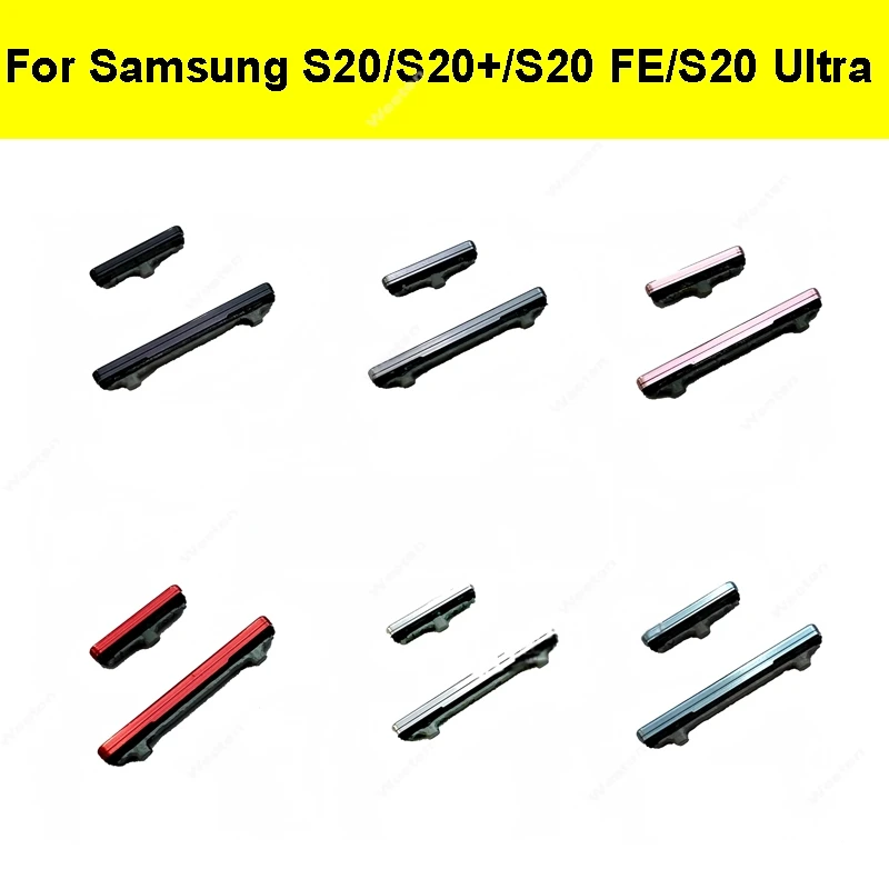 1Set(2pcs) Volume Power On Off Side Button For Samsung Galaxy S20 G9810 S20 Plus G9860 S20 Ultra G9880 S20 FE G7810 Parts