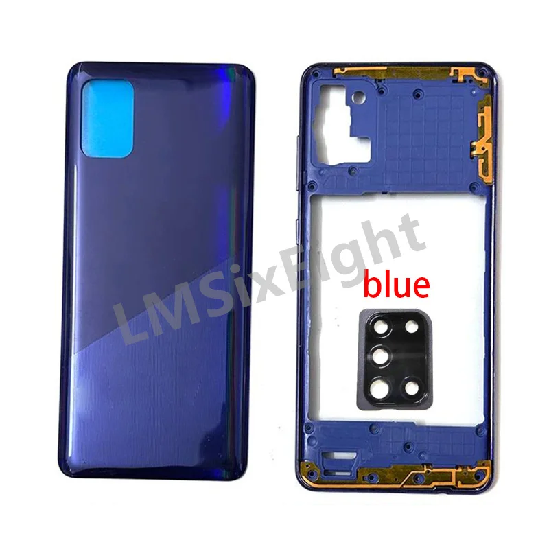 Full Phone Housing A31 Case For Samsung Galaxy A31 A315 Middle Frame Battery Back Cover Rear Door + Adhesive + Camera Lens Parts