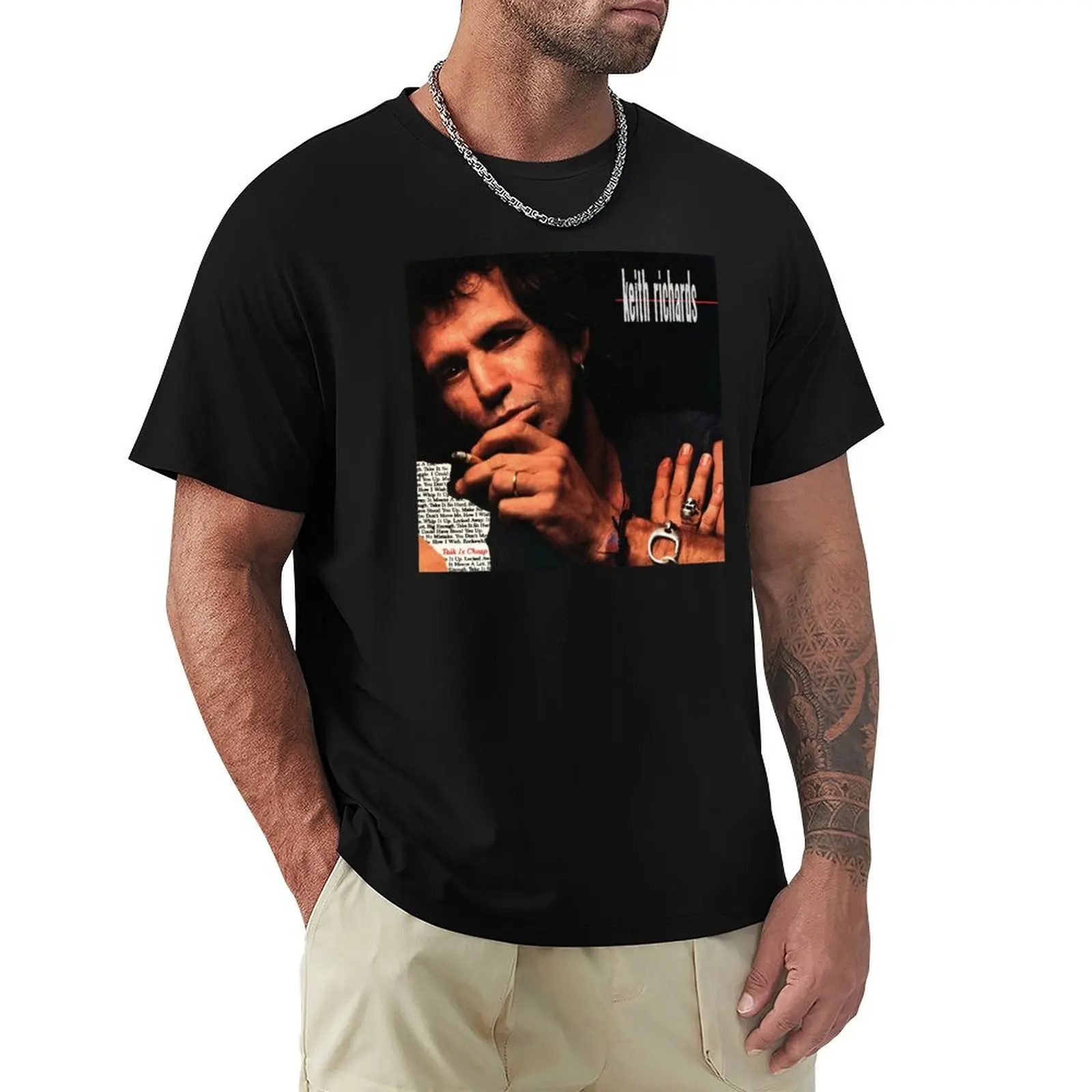 Kéith Ríchárds Talk Is Cheap Album Cover T-Shirt Mechanic Work Tee Shirt
