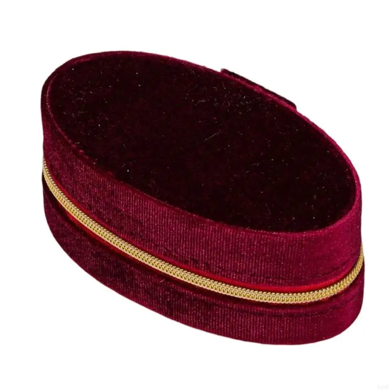 Y3NE Ring and Earring Storage Case with Interior Sections, Soft Contact Areas, and Zippered Closure for Commuting and Travel