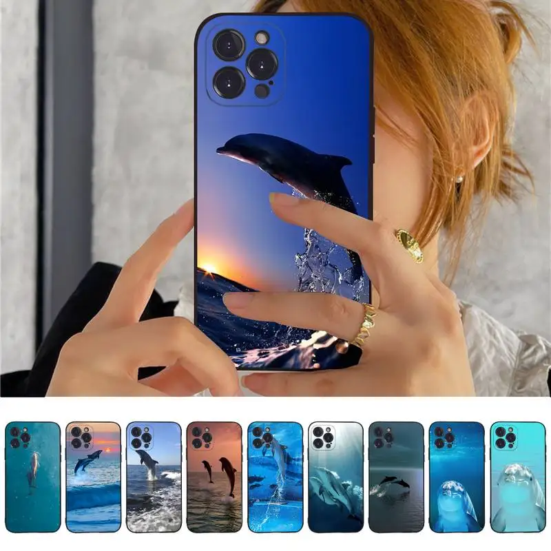 

Cute Dolphins Starfish Whale Phone Case For iPhone 14 11 12 13 Mini Pro Max 8 7 6 6S Plus X SE 2020 XR XS Funda Case