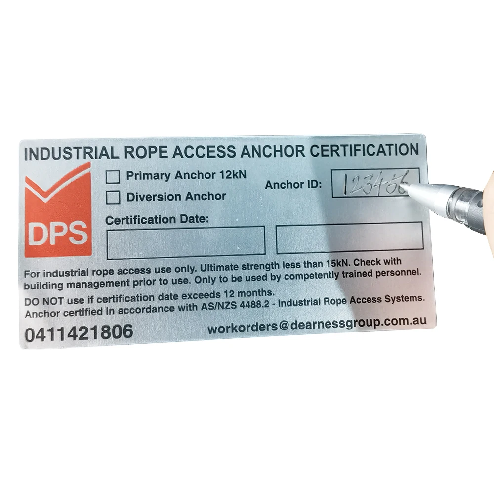 High Quality Custom Print Self-debossing Aluminium Debossable Foil Labels Embossed Mark Writable Glossy Stickers For Outdoor Use