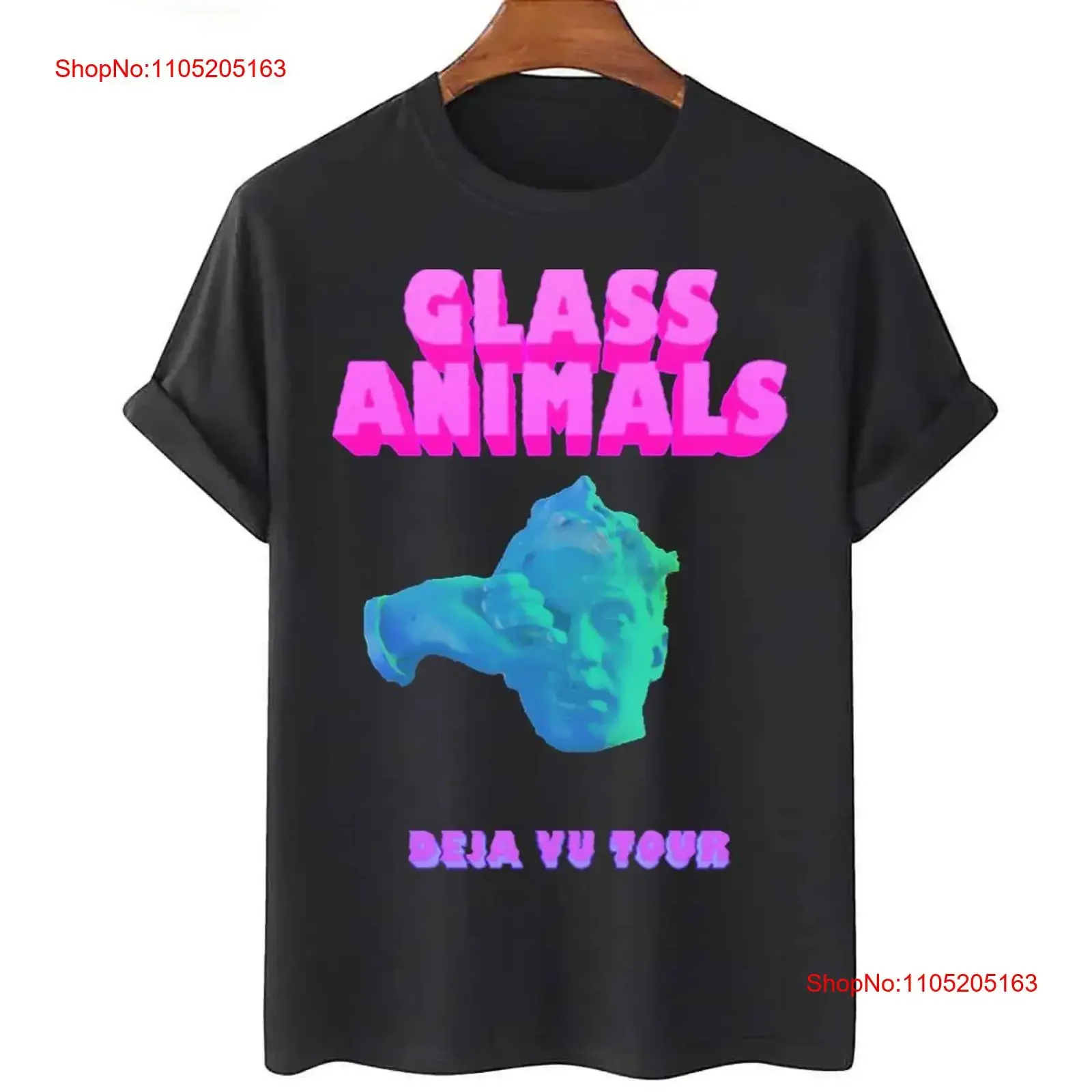 

Футболка Glass Animals Deja Vu C296, винтажная стираная, удобная, слегка, мягкий топ унисекс для повседневной носки, растянутая, повседневная