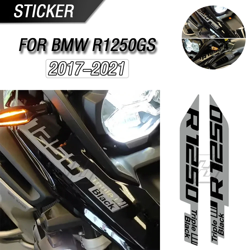 

For 2017 - 2021 BMW R1250GS Motorcycle Modification Triple - Black Version Decoration Sticker