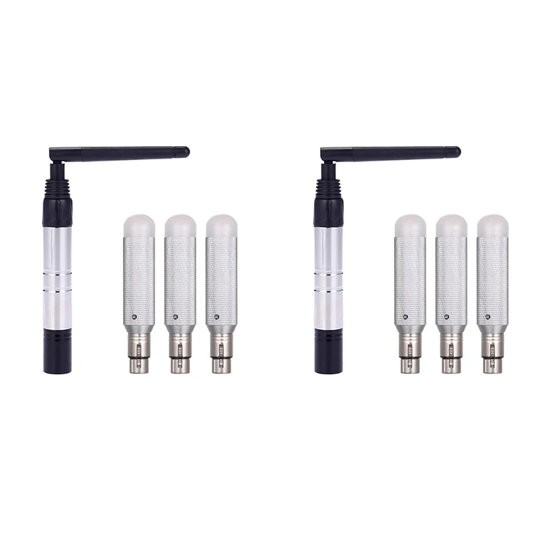 

Dmx512 2.4G Ism Wireless Transmitter + 3Pcs Receivers Built-In Rechargeable Batterys 800M Long Visible Transmission Distance For