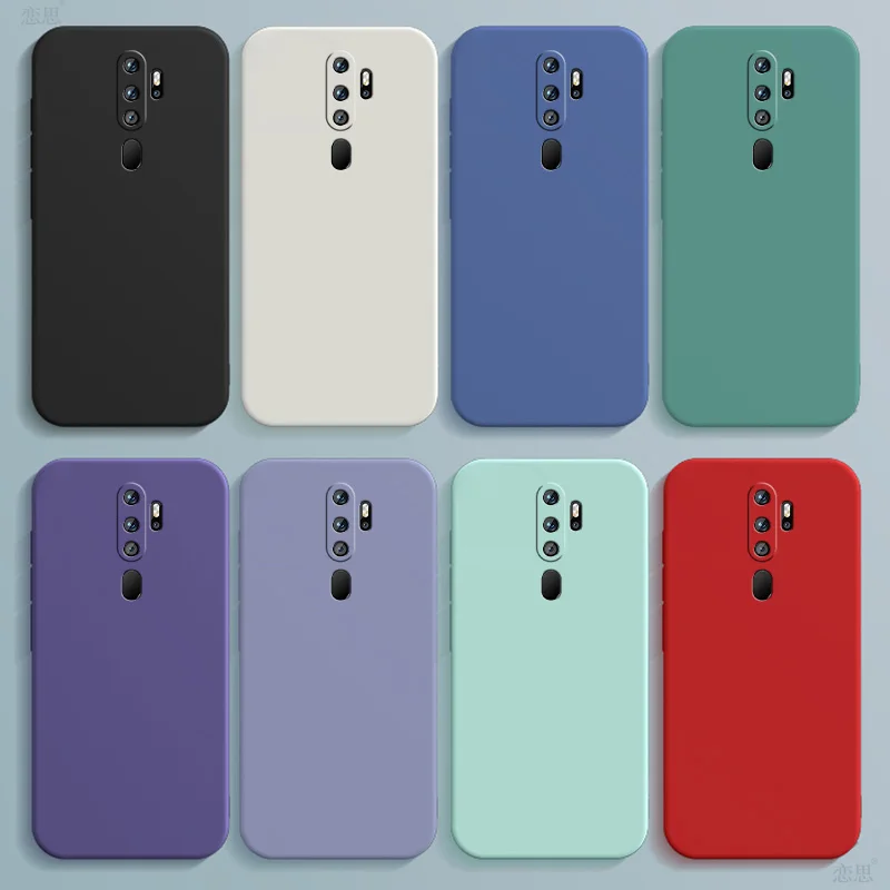 

Роскошный двухслойный силиконовый чехол для телефона для OPPO A5 A9 2020 A11 A11X 5G Liquid Candy Straight Edge Design Высококачественные задние крышки