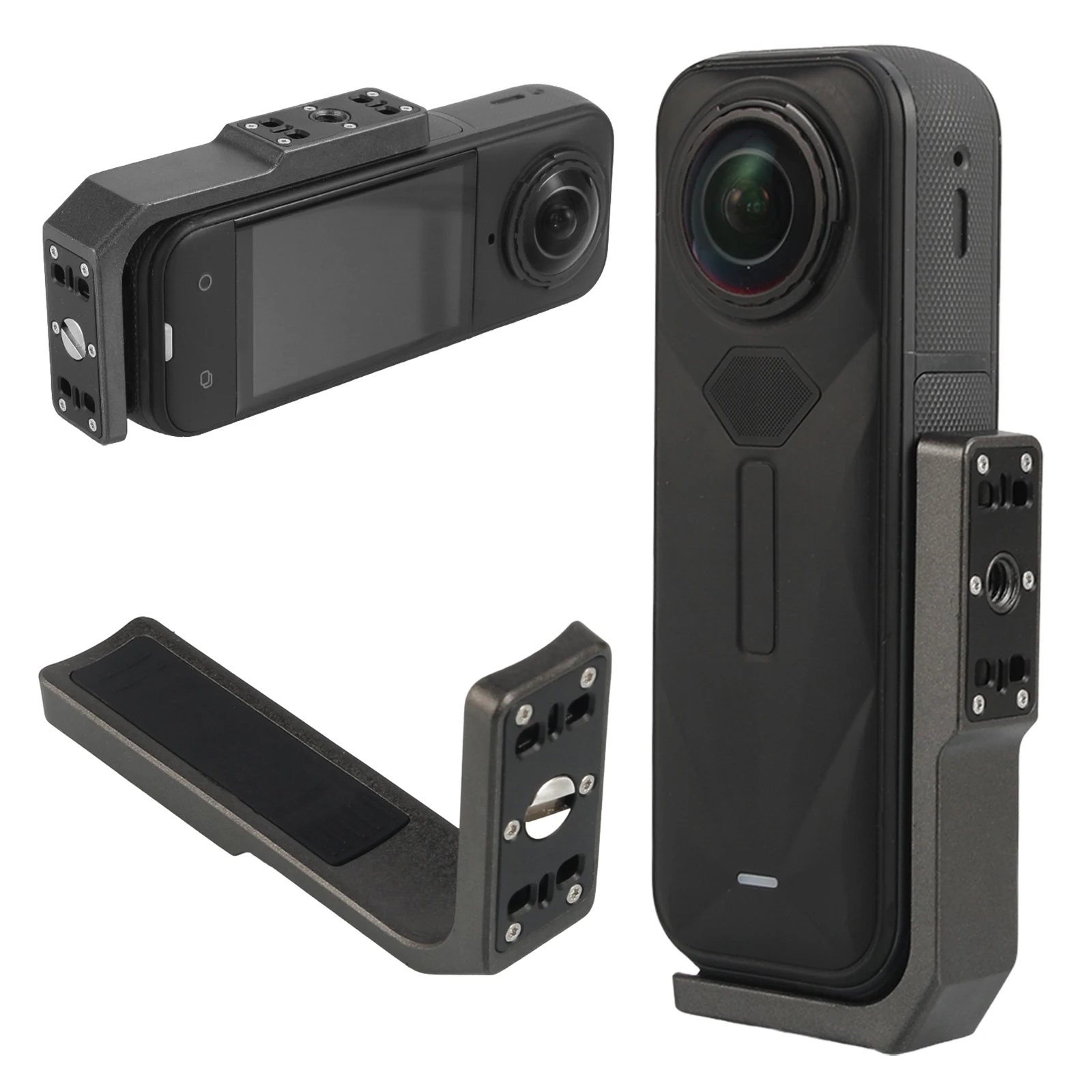 

Магнитный кронштейн для камеры Insta360 X5, L-образный магнитный адаптер с защитой от падения, крепление из алюминиевого сплава, аксессуары для горизонтальной и вертикальной установки