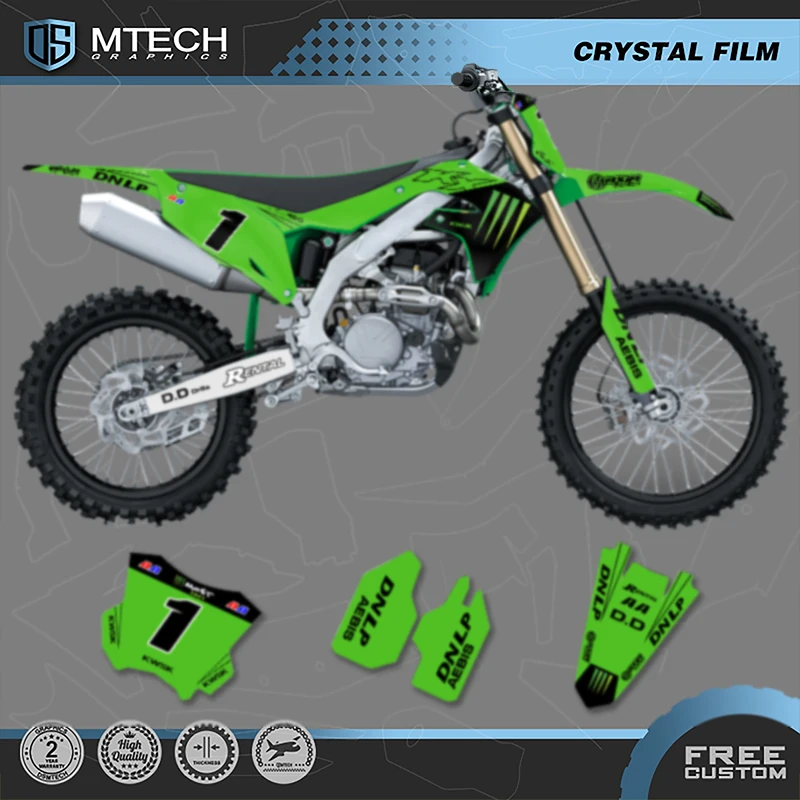 DSMTECH MOTOR For KAWASAKI KXF450 KX 450 2019 2020 2021 2022 2023 KXF250 KXF 250 2021-2024 Motorcycle Graphics Decals Sticke 006