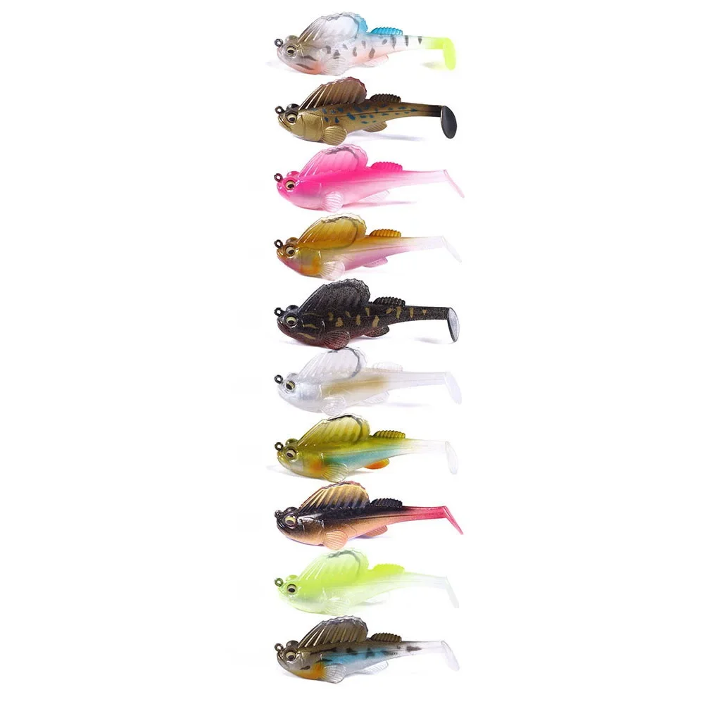 1pcs Silicone Dark Sleeper Wobbler Fishing Lure 7g 14g 20g Sinking Soft Lure Jig hook Swimbaits Bass Shad for Perch Tackle