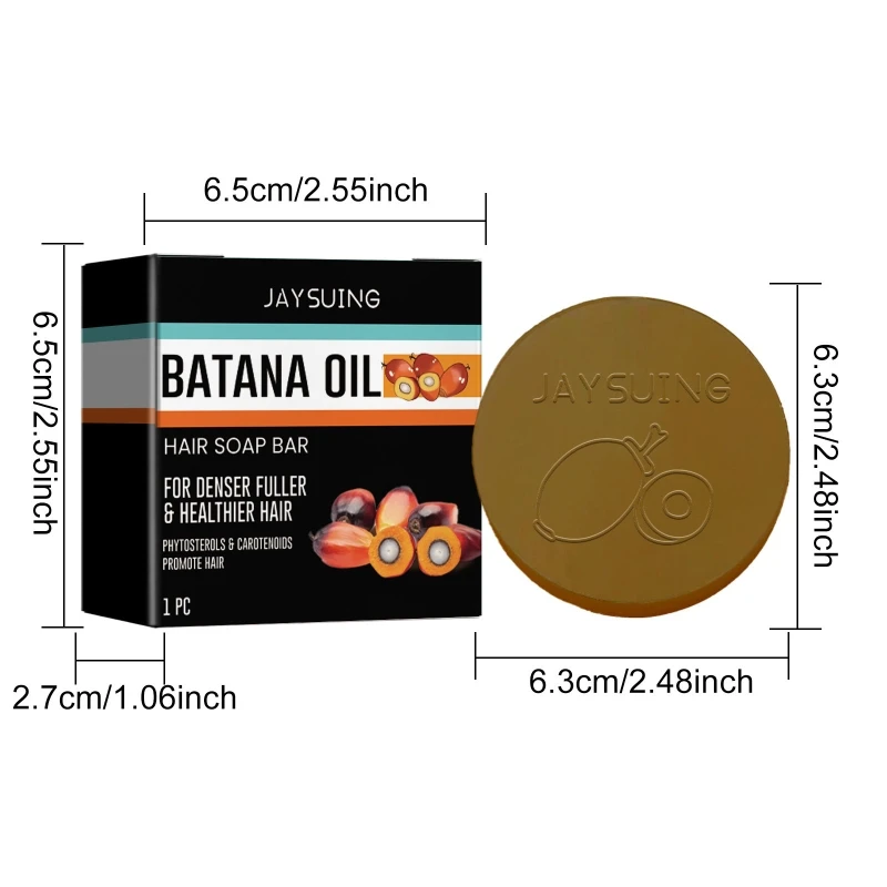 Batana Oil Hair Soap Bar Oil Control Shampoo Soap Deeply Clean Shampoo Bar Anti-Hair Loss Shampoo Bar for Hair Growth
