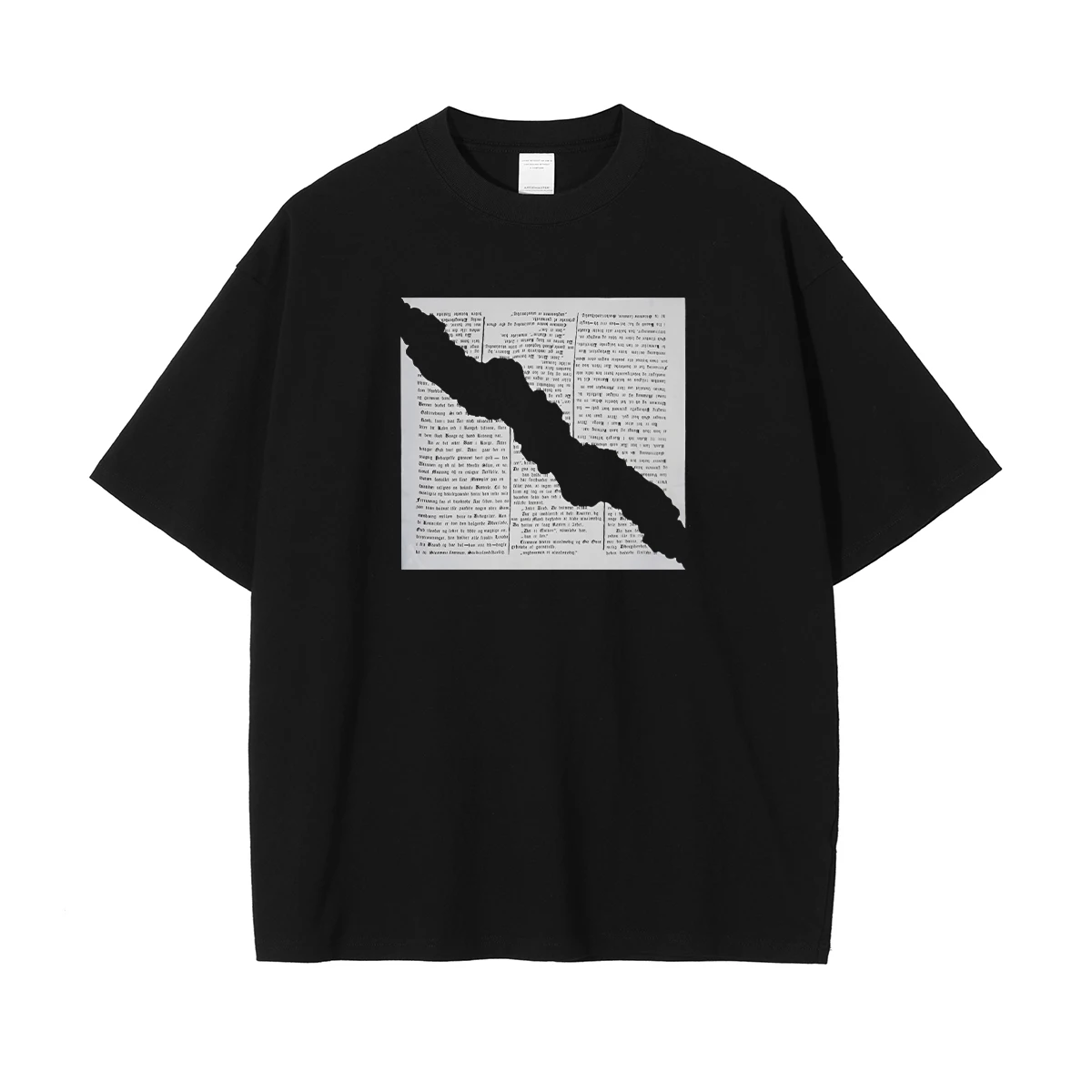 

Motorcycle Cotton Black Retro Printed T-Shirt Classy Men's High Street 2025 New Summer Heavy Large Size