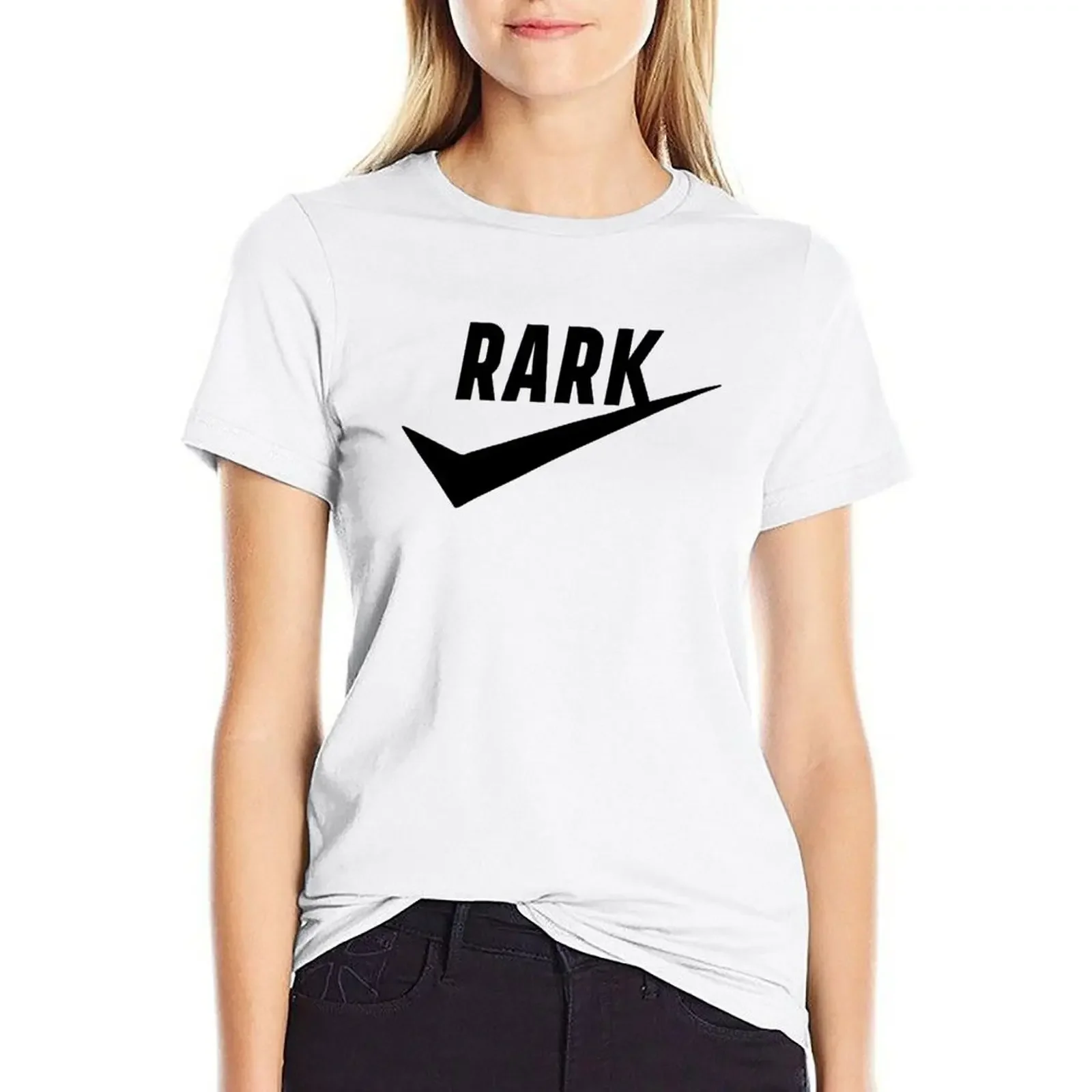 Rark like rark! Stath lets flats T-shirt summer tops oversized Women's t-shirt