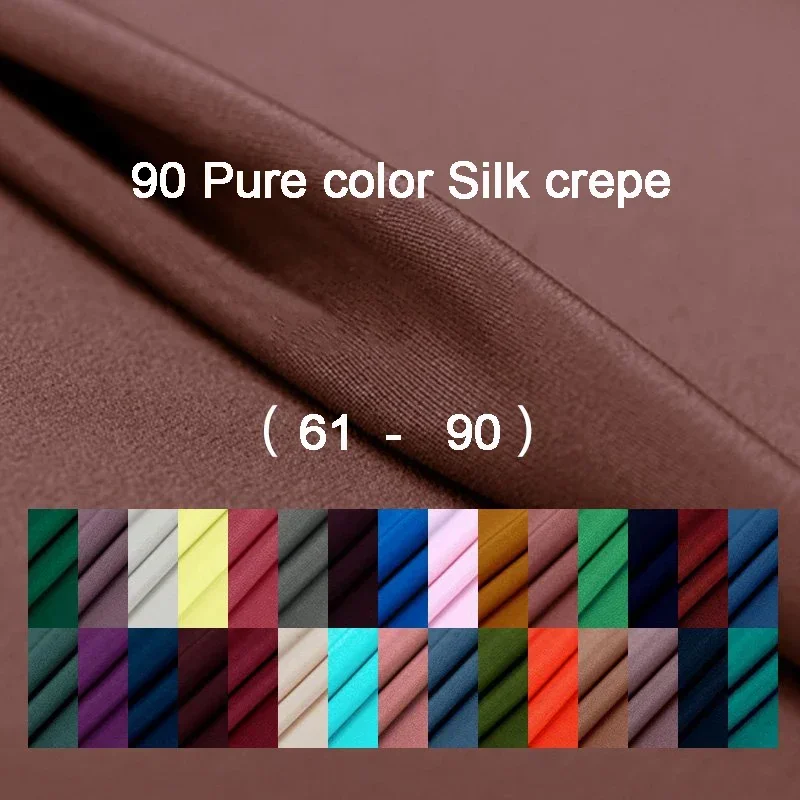 Silk Crepe Charmeuse Fabric for Women, 90 Pure Color, Dress, Cheongsam Shirt, Clothing Cloth, DIY Sewing, 90 Width, Hot, New