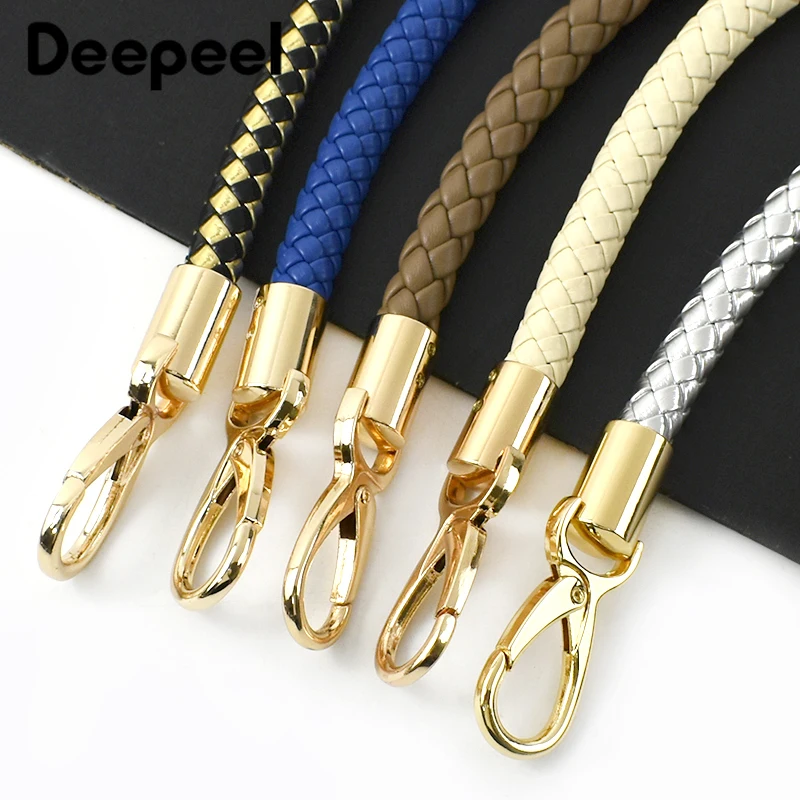 1Pc Deepeel 30/40/50/60cm Metal PU Leather Handbag Handles Women Shoulder Bags Strap Purse Handle DIY Replace Bag Accessories