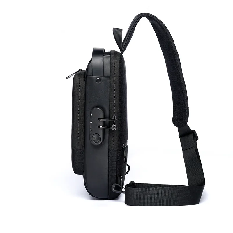 2023 nova moda peito saco crossbody dos homens sacos de ombro à prova dwaterproof água com carregamento usb curto viagem para o sexo masculino saco pacote viagem