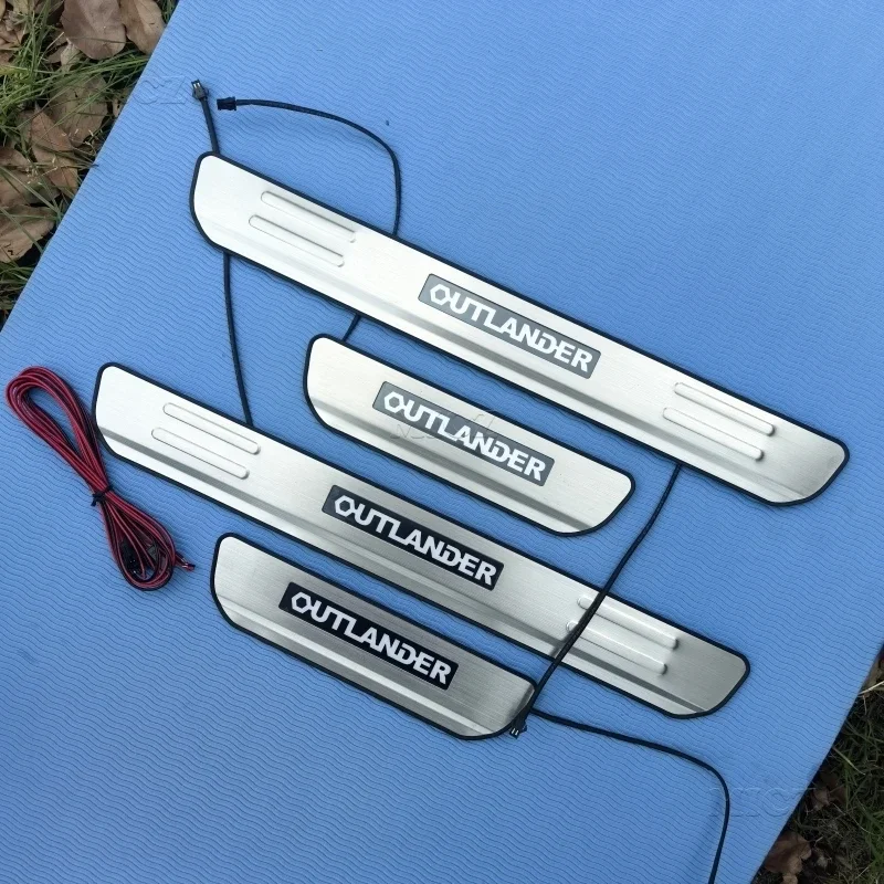 

Для Mitsubishi Outlander LED 2013-2019 автомобильные аксессуары, Стайлинг автомобиля, крышка двери автомобиля из нержавеющей стали, наружная накладка на порог