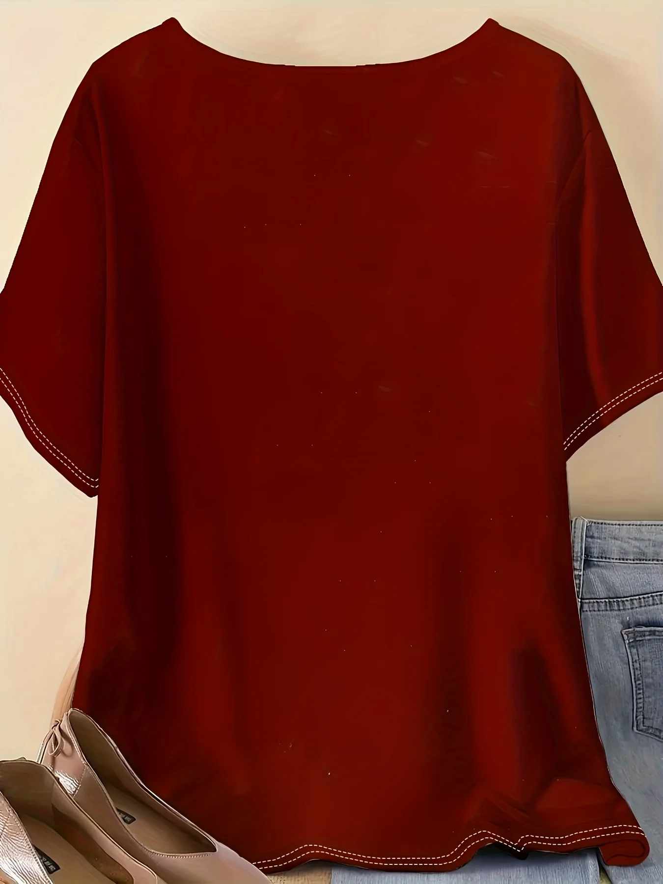 المرأة عيد الميلاد الرنة و رودولف تي شيرت مطبوع كم قصير رقبة مستديرة رداء علوي غير رسمي حفلات عيد الميلاد زي Y2k ملابس السيدات