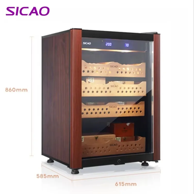 Small Cigar Humidor Electric 137L Hold 1000 Thermoelectric 5.0-22.0℃  Spanish Cedar Wood  Mini Cigar Cooler Cabinet