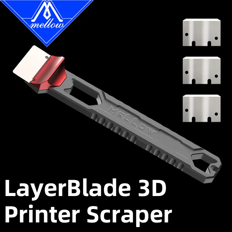 Mellow LadyerBlade 3D Printer Scraper SK5 Blade Print Removal Tool for 3D Printers – Compatible with Bambu Lab, Creality, Voron